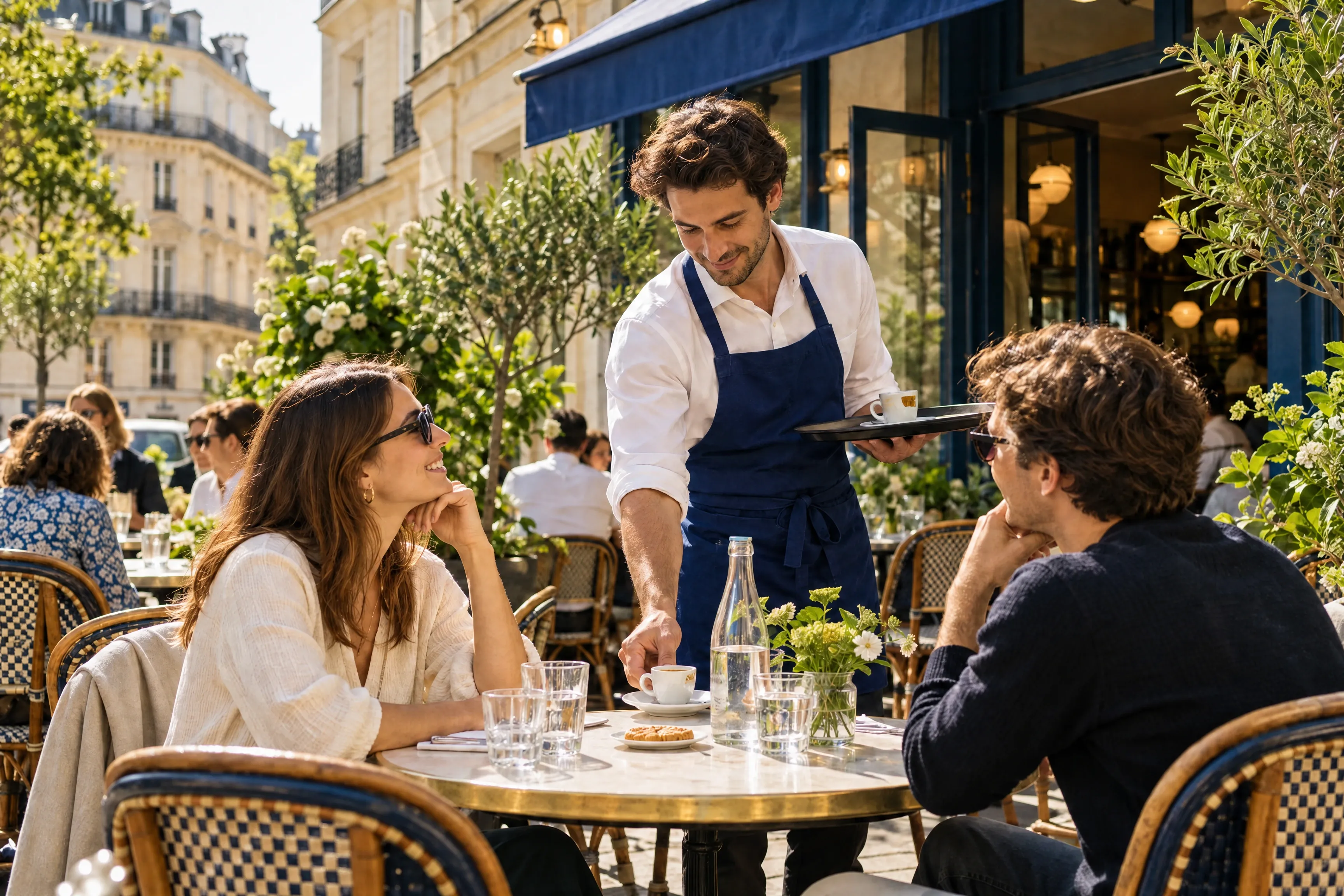 Terrasse d’un restaurant parisien